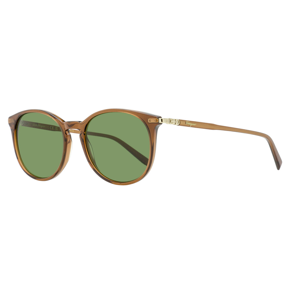Ferragamo Keyhole Pantos Sunglasses SF911SCP 210 Transparent Brown 53mm
